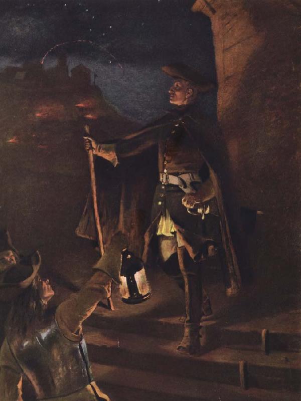 Gustaf Cederstrom den 30 november 1718 France oil painting art